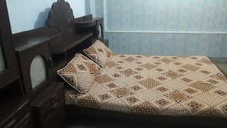 Wooden Double Bed Set with side tables and Dressing