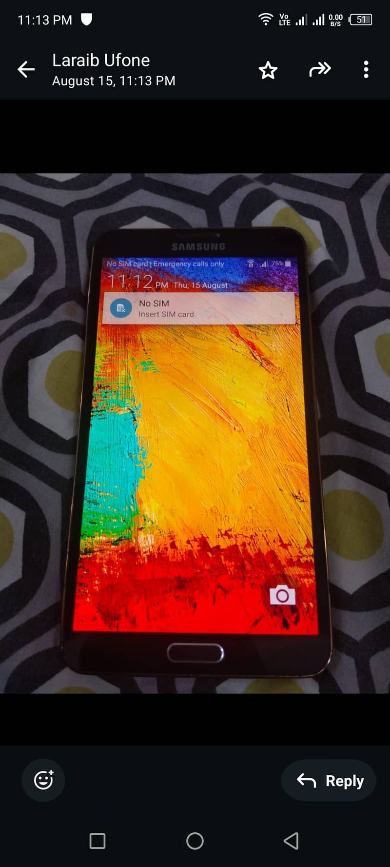 Susmsung note 3 original condition 3