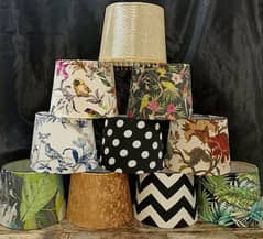 Printed and plain lamp shades in all sizes