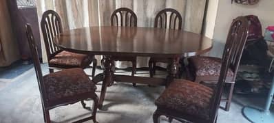 Dining table with 6 chairs