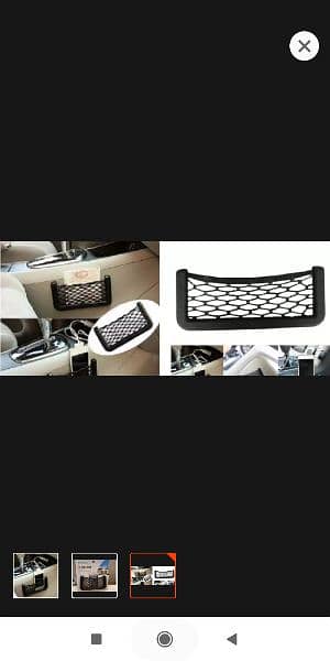 1pc Universal Car Storage Bag Brand Stick-up Mesh Net Storage Ba 7