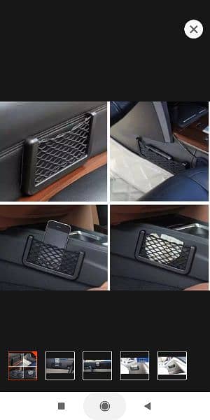 1pc Universal Car Storage Bag Brand Stick-up Mesh Net Storage Ba 13