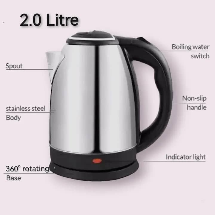 Kenwood Electric Kettle stainless steel body automatic Cod al Pak 1