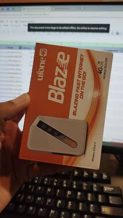 Ufone Blaze Device 2 week used for sale