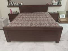 Queensize Bed + Side Tables