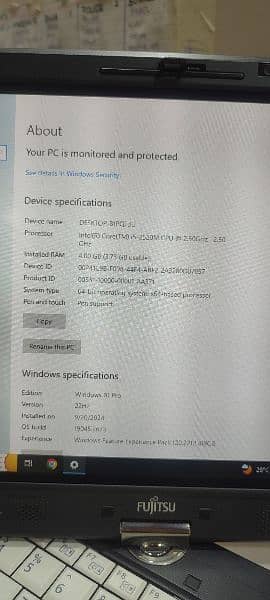 Fujitsu i5 2nd Gen 4GB Ram. Screen Rotation 2