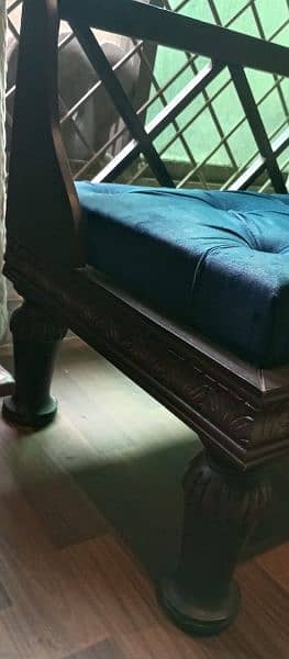 Swatti hand work Heavy wooden 3seater 4