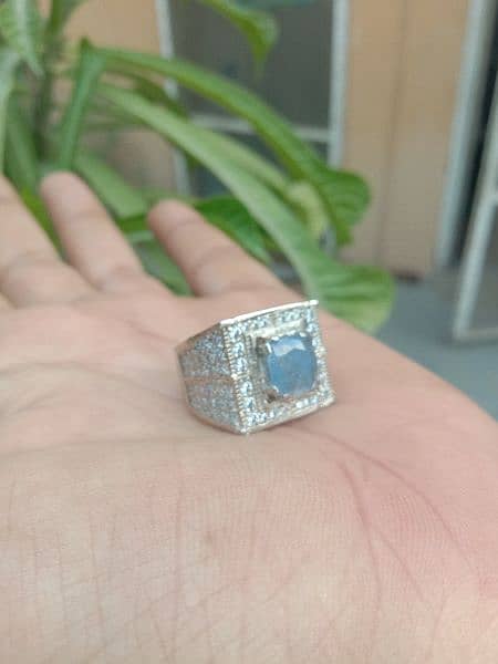 100% Real Blue Sapphire Srilanka Ceylon stOne With Italian 925 Silver. 1