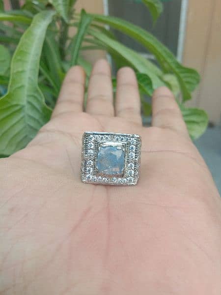 100% Real Blue Sapphire Srilanka Ceylon stOne With Italian 925 Silver. 2