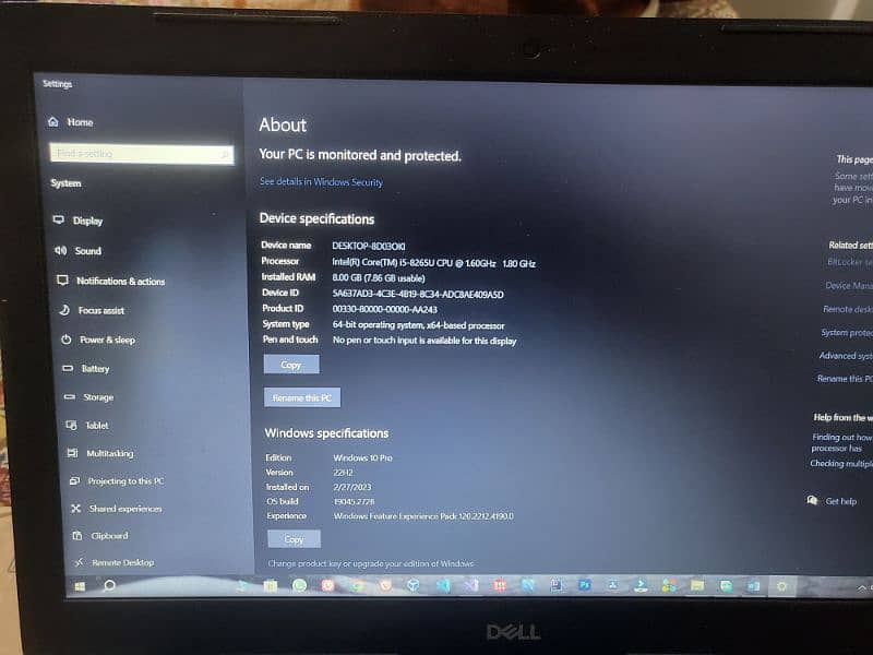 Dell Inspiron 3580 i5 Radeon Graphics 5