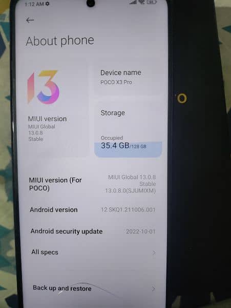 Poco x3 pro with box 6/128 dual sim approve 4