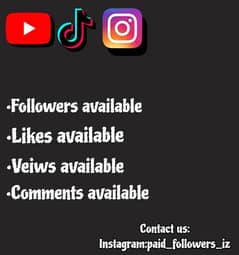 followers,views,likes and comments available 0