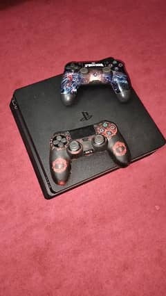 PS4 Slim . 1 TB with 2 Controllers