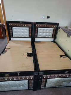 2 Iron Beds (No Mattresses) - Great Condition!