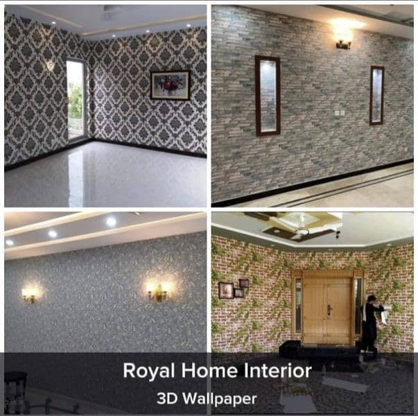 Home Decor/Media Decor Wall's/Wooden Work/Paint Ceiling Work/Wallpaper 11