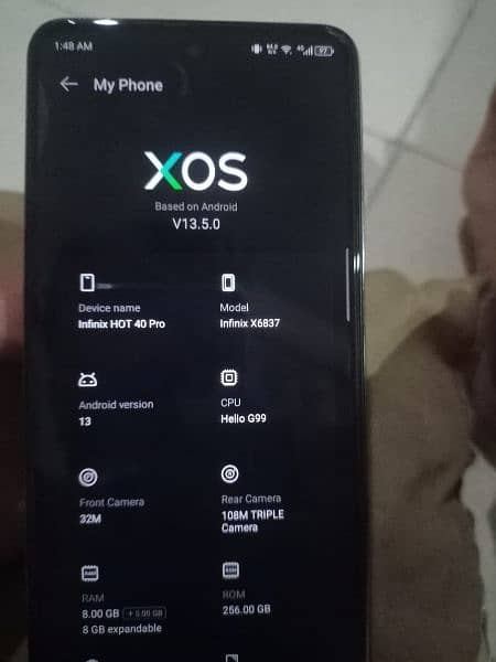 Infinix HOT 40 pro for sale (2 week used only) 5