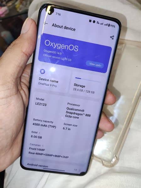 OnePlus 9pro 8/128 dual sim with charger 10