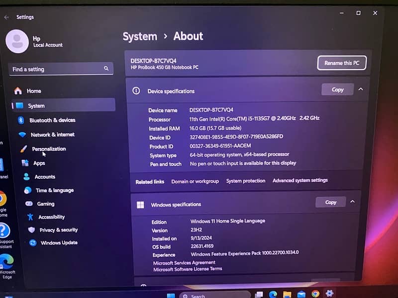 Hp Probook 450 G8 (i5 11th gen) 6