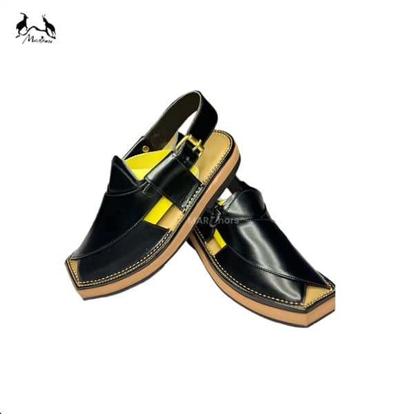 Peshawari Kaptaan chappal black 0