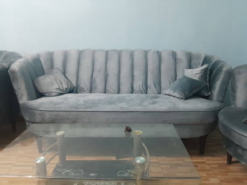 Grey 7 seater sofa set (4 month used) 6