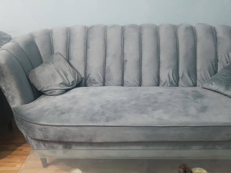 Grey 7 seater sofa set (4 month used) 7