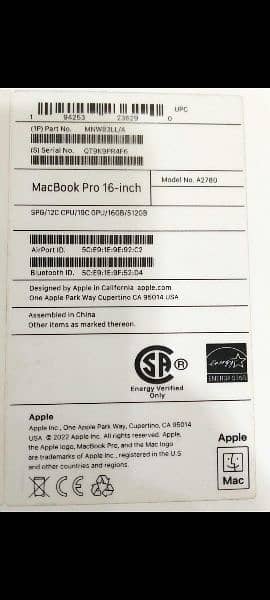 MacBook M2 Pro 2023 16GB 512GB 16" Display MNW83LL/A With Box 19