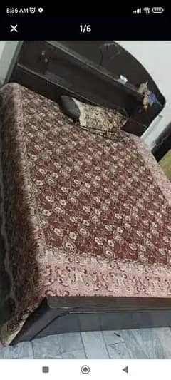 wooden bed for sale with mattress 0