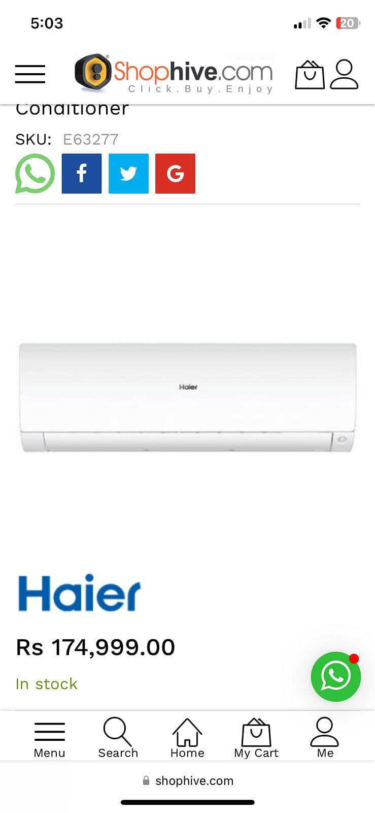 Haier 1.5 ton inverter only indoor 0