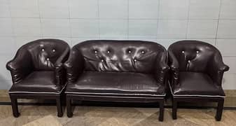 5 seater leather sofa set