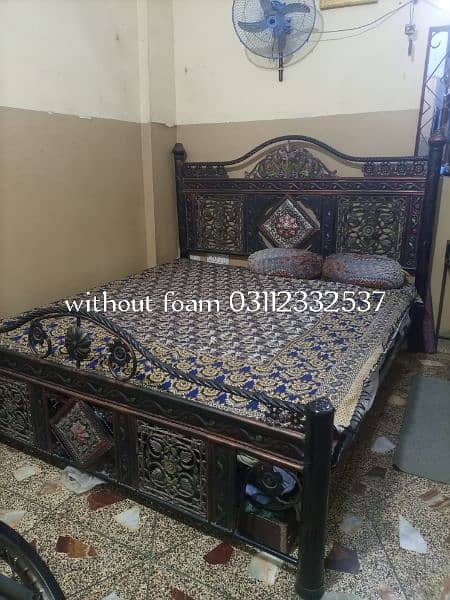 iron heavy gage full size bed without mattress in lalukhet 03112332537 0