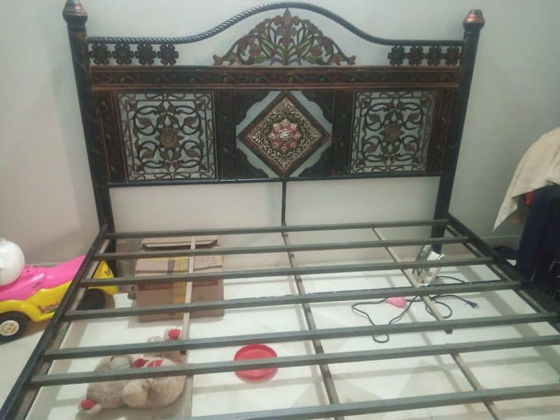 iron heavy gage full size bed without mattress in lalukhet 03112332537 1