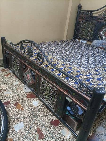 iron heavy gage full size bed without mattress in lalukhet 03112332537 6