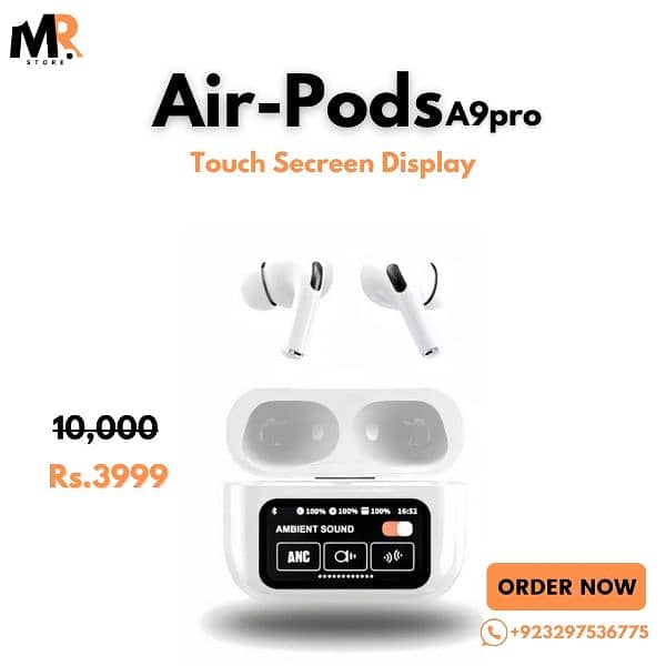 Air Pods A9 Pro Touch secreen Display 0