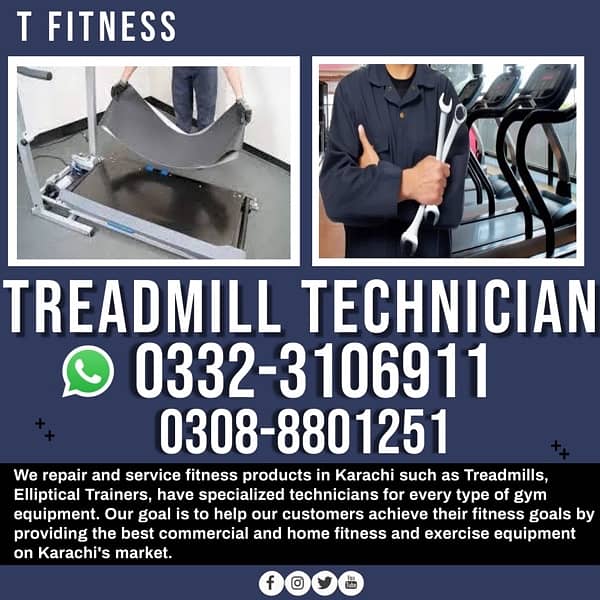 treadmill repair services available in all areas of karachi 14