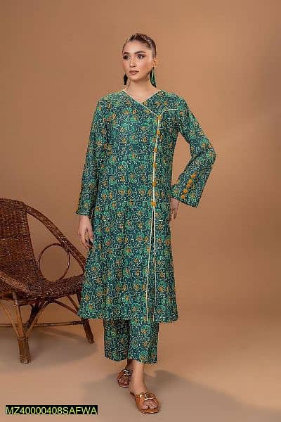 Women's Stiched Lawn Pret Printed Suit 0