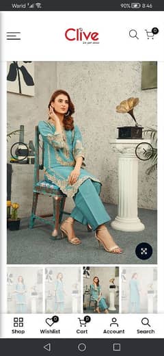 embroidery salwar kameez by clive