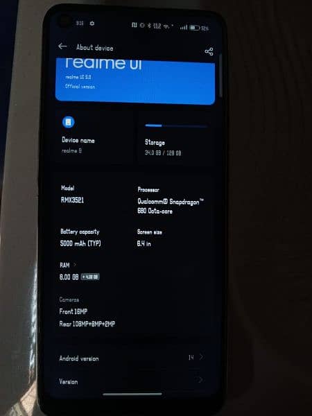 Realme 9pro 8+4 128gb non pta 4