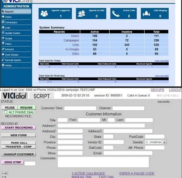 Vici dialer Auto and manual IVR TFN press 1 0