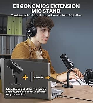 Maono PD100U Dynamic USB Microphone for podcasting, voiceover Recordi 1