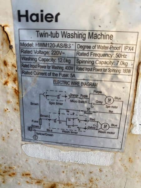 Haier twin tub washing machine and dryer 2