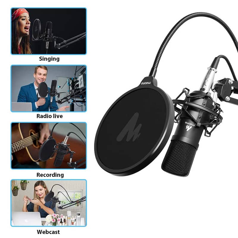 Condenser Microphone for Studio Recording, singing, ASMR mic streaming 1