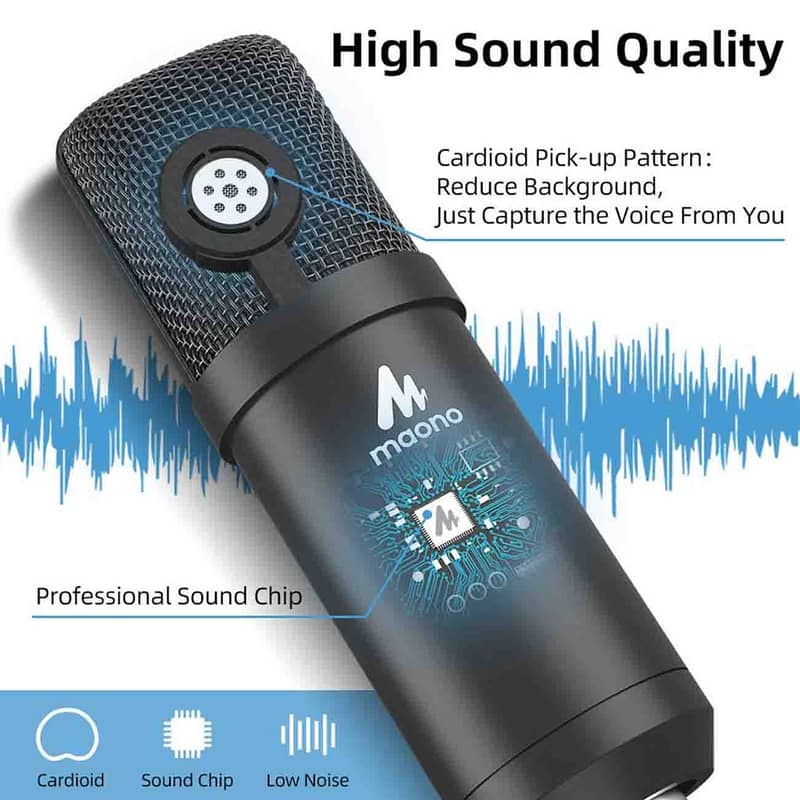 Condenser Microphone for Studio Recording, singing, ASMR mic streaming 3