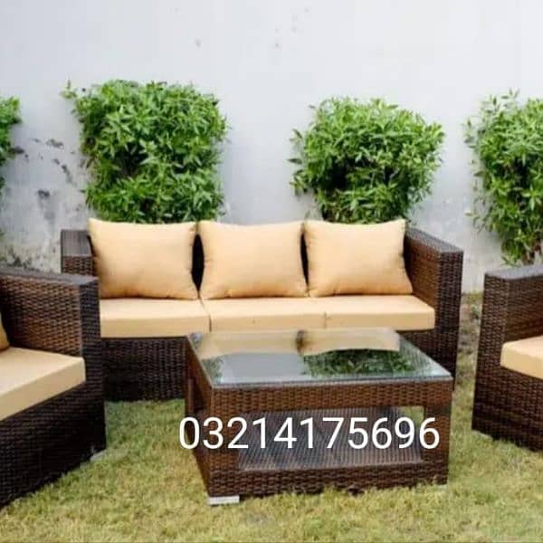 OUTDOOR GARDEN RATTAN UPVC FURNITURE SOFA SET CHAIRS TABLES UMBRELLA 19