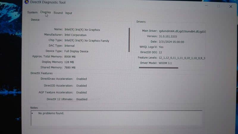 Dell 5420 i7 11th gen Touch Screen 5