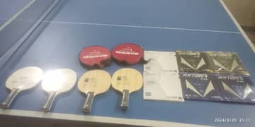 table tennis rubber racket and blade