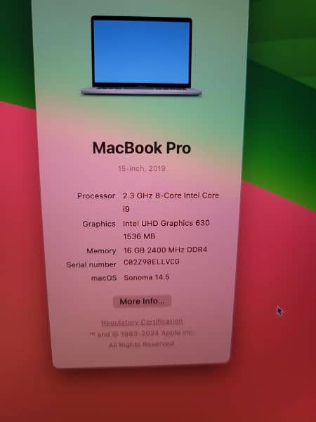 Macbook Pro 2019 i9 10/10 3