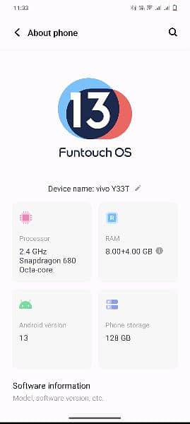 Vivo Y 33 T 12 gb 128 gb for sale 8