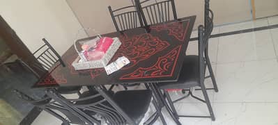 Dining table with 6 chairs