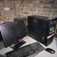 HP CPU and LCD Dell 4gb ram 326gb Rom