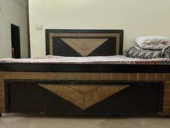 Affordable wooden bed with Spring mattress for sale